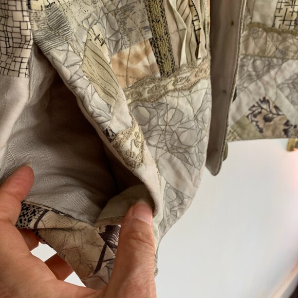 Handcrafted Embellished Quilted Jacket Size XL - Picture 10 of 14